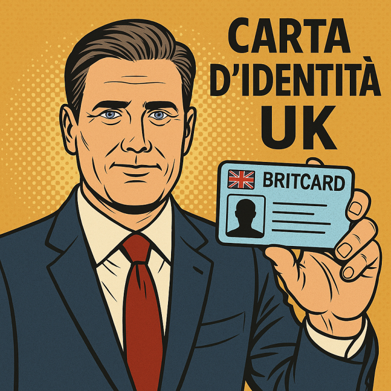 La nuova carta d’identità UK, la BritCard, proposta da Starmer: vantaggi, rischi e implicazioni legali per chi vive o lavora in UK.