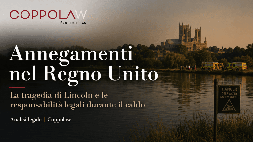 Meta description SEO — circa 150 caratteri Tragedia a Lincoln durante il caldo: profili legali, sicurezza in acque libere e possibili responsabilità civili nel Regno Unito.