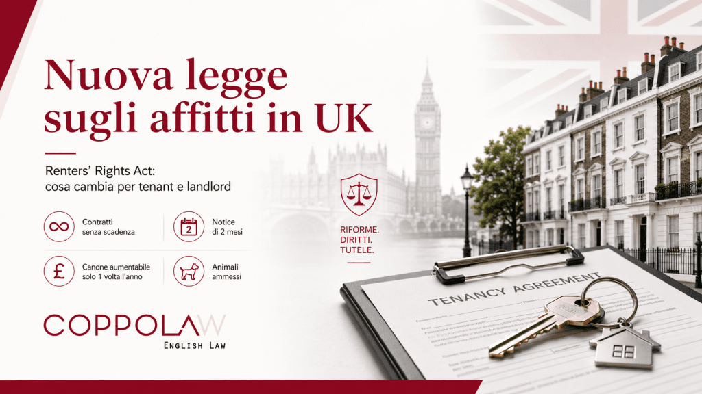 Scopri la nuova legge sugli affitti in UK: contratti periodici, notice di 2 mesi, limiti agli aumenti e nuovi diritti per tenant e landlord.