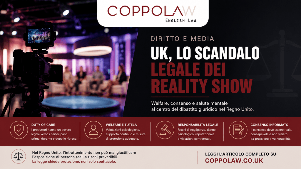 Rischi legali dei reality show: cosa cambia per TV, produttori e partecipanti nel Regno Unito
