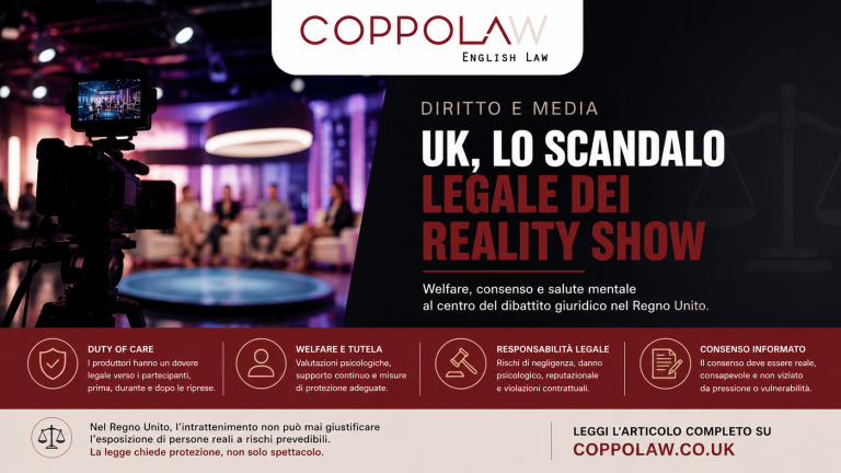 Rischi legali dei reality show: cosa cambia per TV, produttori e partecipanti nel Regno Unito