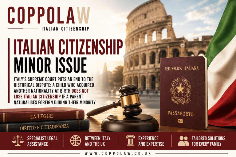 Italy’s Supreme Court resolves the minor issue and protects citizenship held from birth by children of Italians who later naturalised abroad.
